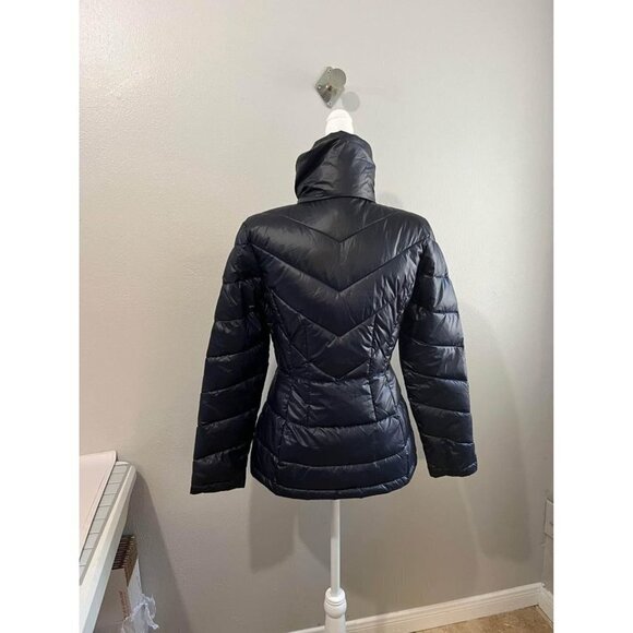 Kenneth Cole Navy Puffer Jacket Navy Blue Size XS - Picture 7 of 9